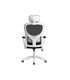 Silla q connect ergonomica pal ermo malla base nylon alt max 1300 anc 610 prof 600 ruedas premium color blanco negro