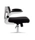 Silla q connect ergonomica pal ermo malla base nylon alt max 1300 anc 610 prof 600 ruedas premium color blanco negro