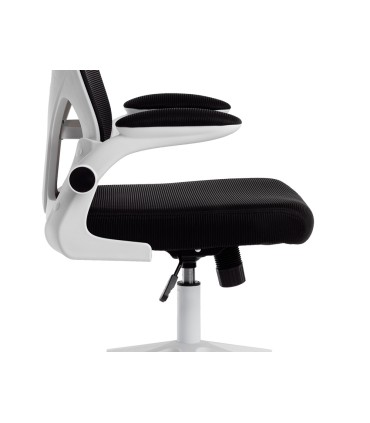 Silla q connect ergonomica pal ermo malla base nylon alt max 1300 anc 610 prof 600 ruedas premium color blanco negro