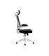 Silla q connect ergonomica pal ermo malla base nylon alt max 1300 anc 610 prof 600 ruedas premium color blanco negro