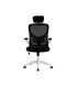 Silla q connect ergonomica pal ermo malla base nylon alt max 1300 anc 610 prof 600 ruedas premium color blanco negro