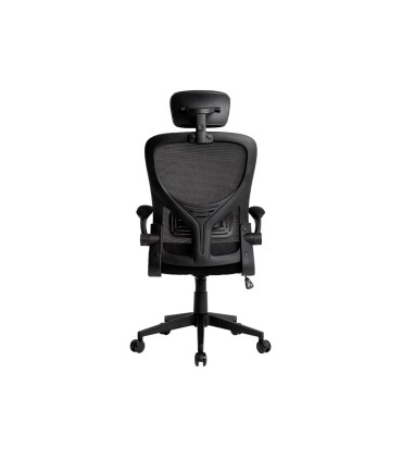 Silla q connect ergonomica pal ermo malla base nylon alt max 1300 anc 610 prof 600 ruedas premium color negro