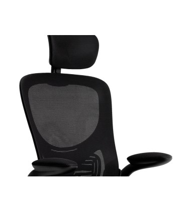 Silla q connect ergonomica pal ermo malla base nylon alt max 1300 anc 610 prof 600 ruedas premium color negro