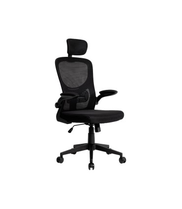 Silla q connect ergonomica pal ermo malla base nylon alt max 1300 anc 610 prof 600 ruedas premium color negro