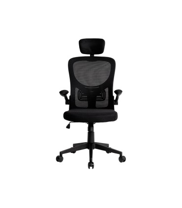 Silla q connect ergonomica pal ermo malla base nylon alt max 1300 anc 610 prof 600 ruedas premium color negro