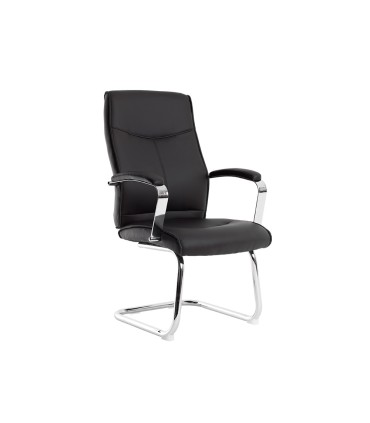 Silla q connect escritorio mod ena simil piel base metalica alt max 1050 anc 630 prof 650 color negro