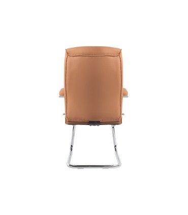 Silla q connect escritorio mod ena simil piel base metalica alt max 1050 anc 630 prof 650 color crema