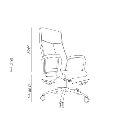 Silla q connect direccion mode na simil piel base metalica alt max 1210 anc 630 prof 650 mm ruedas premium color crema