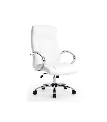 Silla q connect direccion vero na simil piel base metalica alt max 1210 anc 650 prof 730 mm ruedas premium color blanco