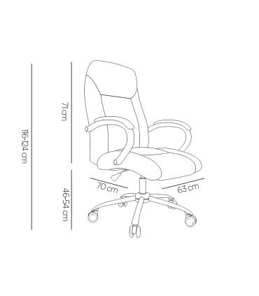 Silla q connect direccion vero na simil piel base metalica alt max 1210 anc 650 prof 730 mm ruedas premium color blanco