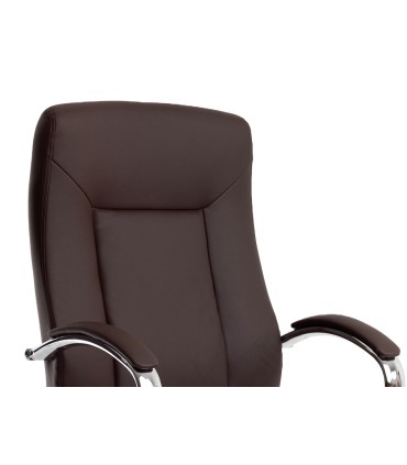 Silla q connect direccion vero na simil piel base metalica alt max 1210 anc 650 prof 730 mm ruedas premium color marron