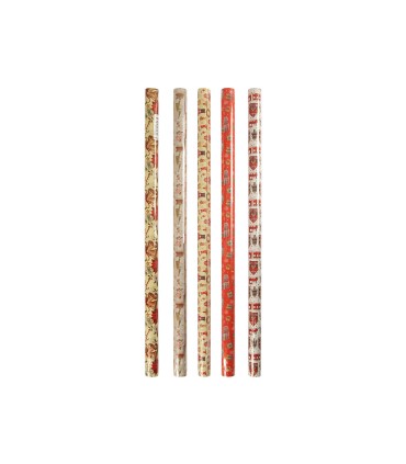 Papel de regalo liderpapel navidad rollo ancho 70 cm longitud 2 mt gramaje 60 gr disenos surtidos