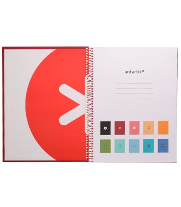 Cuaderno espiral liderpapel a4 micro antartik tapa forrada 80h 90 gr cuadro 5mm 1 banda 4 taladros exp 20 unidades