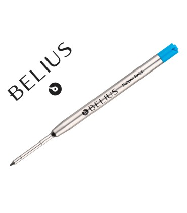 Recambio boligrafo belius azul 08 mm caja 3 unidades