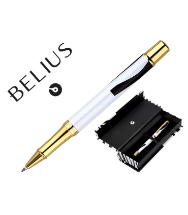 Roller belius dualita cuerpo negro color blanco tinta negra caja de diseno