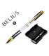 Boligrafo belius dualita cuerpo blanco color negro tinta azul caja de diseno