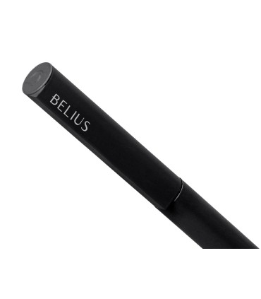 Boligrafo belius rocket b aluminio color minimalista negro tinta azul caja cilindrica