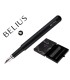 Pluma y funda de similpiel belius space b color minimalista negro tinta azul caja de diseno