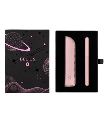 Pluma y funda de similpiel belius space b color minimalista rosa tinta azul caja de diseno