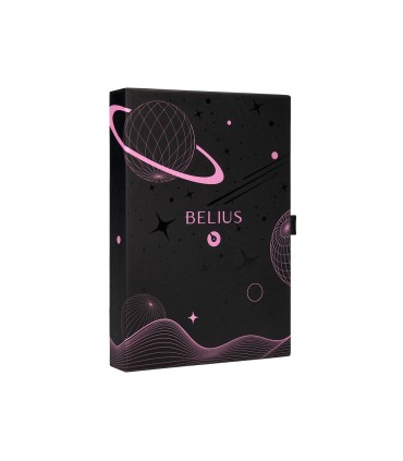 Pluma y funda de similpiel belius space b color minimalista rosa tinta azul caja de diseno