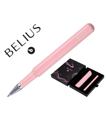 Roller y funda de similpiel belius space b color minimalista rosa tinta azul caja de diseno