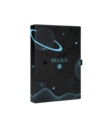 Pluma y funda de similpiel belius space b color minimalista azul tinta azul caja de diseno