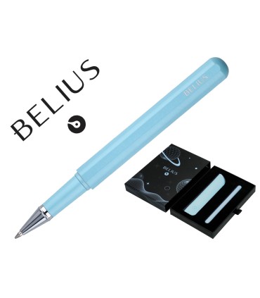 Roller y funda de similpiel belius space b color minimalista azul tinta azul caja de diseno