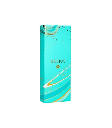 Roller belius aqua aluminio color turquesa y dorado tinta negra caja de diseno