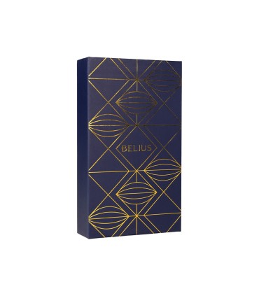 Pluma y estuche belius soiree color art deco azul marino y dorado tinta azul caja de diseno