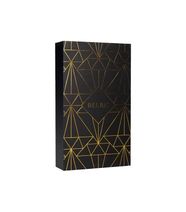 Pluma y estuche belius soiree color art deco negro y dorado tinta azul caja de diseno