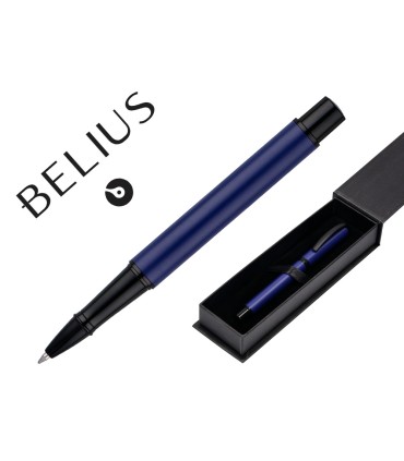 Roller belius turbo aluminio color azul y negro tinta azul caja de diseno