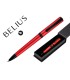 Boligrafo belius turbo aluminio color rojo y negro tinta azul caja de diseno