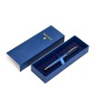 Pluma belius neptuno aluminio textura wavy color azul marino tinta azul caja de diseño