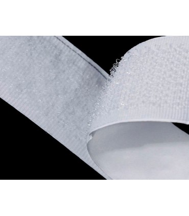 Cinta de cierre adhesiva liderpapel velcro blanco 20mm x 25m