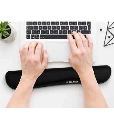 Reposamunecas q connect memory foam para teclado color negro 460x85x25 mm