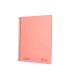 Cuaderno espiral navigator a4 tapa dura 80h 80gr horizontal con margen coral