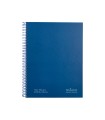 Cuaderno espiral navigator a4 tapa dura 80h 80gr horizontal con margen azul marino