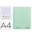 Cuaderno espiral navigator a4 tapa dura 80h 80gr cuadro 4mm con margen menta