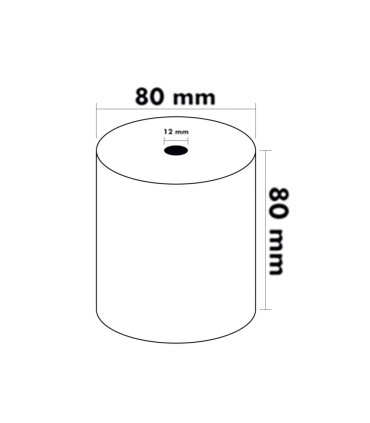 Rollo sumadora termico q connect 80 mm ancho x 80 mm diametro sin bisfenol a papel de 70 g m2