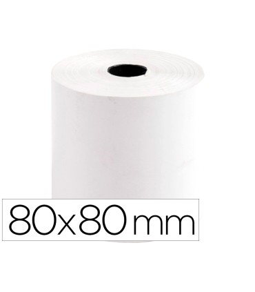 Rollo sumadora termico q connect 80 mm ancho x 80 mm diametro sin bisfenol a papel de 70 g m2