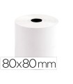 Rollo sumadora termico q-connect 80 mm ancho x 80 mm diametro sin bisfenol a papel de 70 g/m2