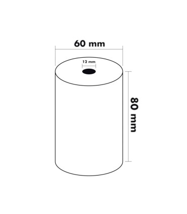 Rollo sumadora termico q connect 80 mm ancho x 60 mm diametro sin bisfenol a papel de 70 g m2