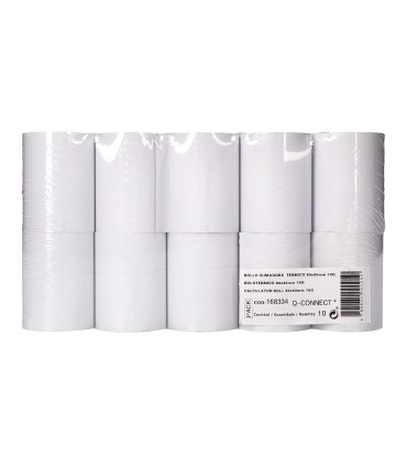 Rollo sumadora termico q connect 80 mm ancho x 60 mm diametro sin bisfenol a papel de 70 g m2