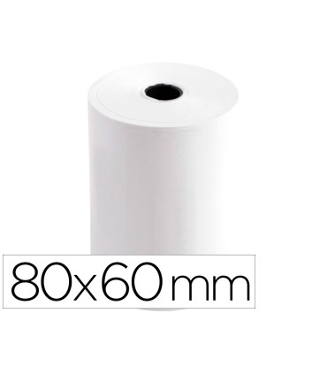 Rollo sumadora termico q connect 80 mm ancho x 60 mm diametro sin bisfenol a papel de 70 g m2