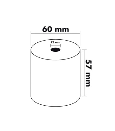 Rollo sumadora termico q connect 57 mm ancho x 60 mm diametro sin bisfenol a papel de 70 g m2