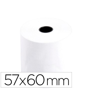 Rollo sumadora termico q connect 57 mm ancho x 60 mm diametro sin bisfenol a papel de 70 g m2