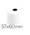 Rollo sumadora termico q-connect 57 mm ancho x 60 mm diametro sin bisfenol a papel de 70 g/m2