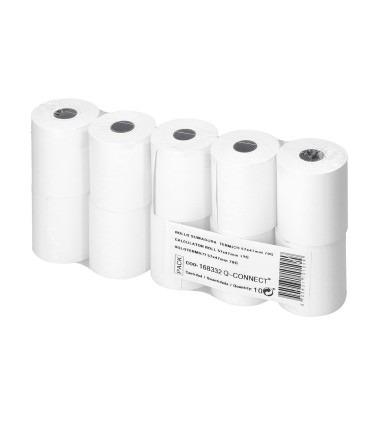 Rollo sumadora termico q connect 57 mm ancho x 47mm diametro para tpv sin bisfenol a papel de 70 g m2