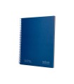 Cuaderno espiral navigator a4 micro tapa forrada 120h 80gr horizontal 5 bandas 4 taladros color azul marino