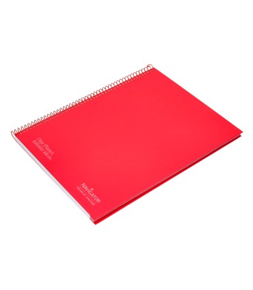 Cuaderno espiral navigator a4 micro tapa forrada 80h 80gr horizontal 1 banda color rojo